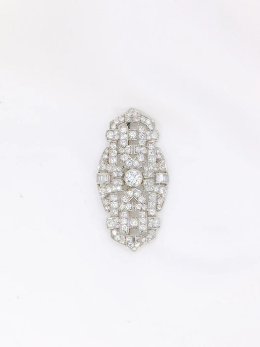 Pin Art Deco 7 ct diamonds