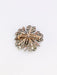 Broche Broche ancienne fleur or argent diamants taille ancienne 58 Facettes 341