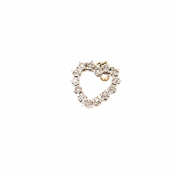 Pendentif Pendentif Coeur Or Blanc 18k & Diamants 58 Facettes 2DPE-GS28837