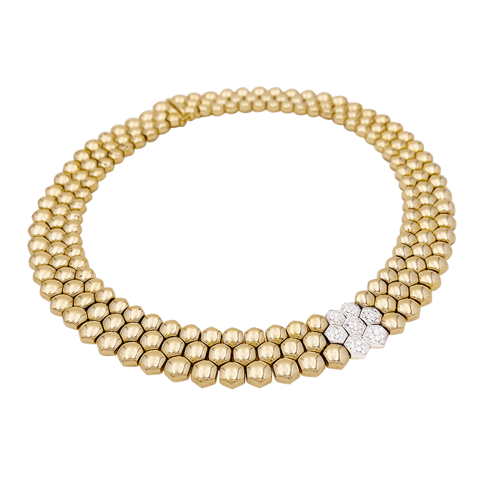 Necklace Piaget "Glancy" yellow gold, diamonds.