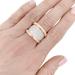 54 Bague bandeau or rose, or blanc, diamants. 58 Facettes 34038