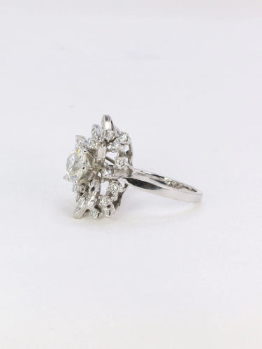 Bague Bague cocktail diamants taille ancienne 3.98 carat 58 Facettes J213