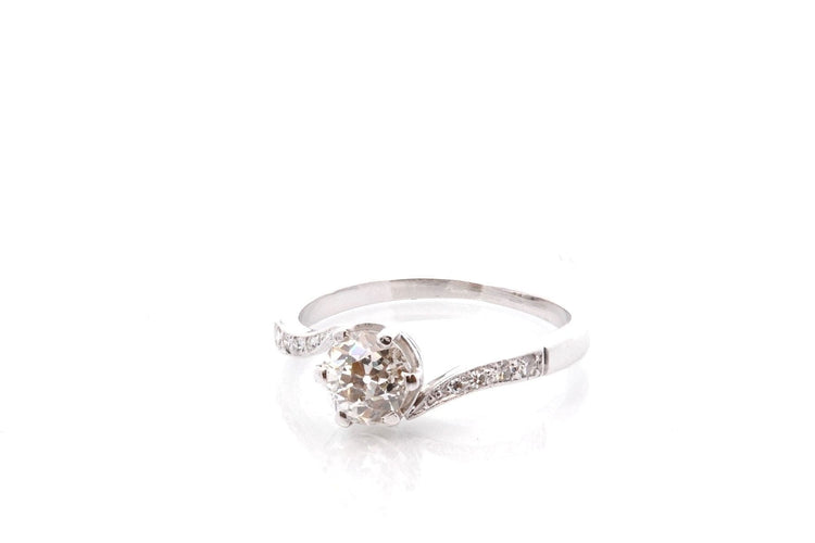 Bague 53.5 Bague ancienne diamant de 0,93ct K/VS1 58 Facettes 27096-27101b