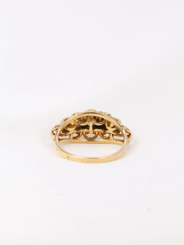 Bague Bague jarretière vintage en or et diamants 58 Facettes J11