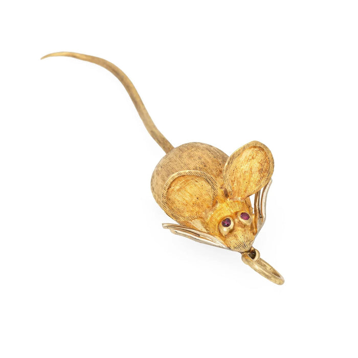 Pendentif Pendentif souris en or jaune des années 1960 58 Facettes G12785