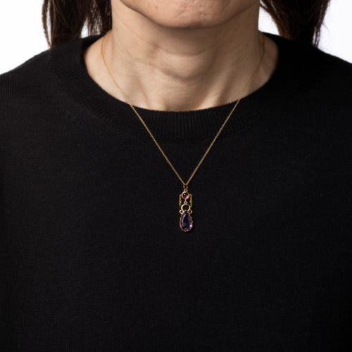 Collier Collier Tiffany & Co Améthyste Paloma Picasso Or jaune 18 carats Tourmaline Estate 58 Facettes G13856