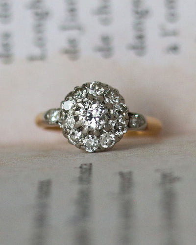 Bague 46 Bague Art Déco Marguerite Or Diamants 58 Facettes A11481