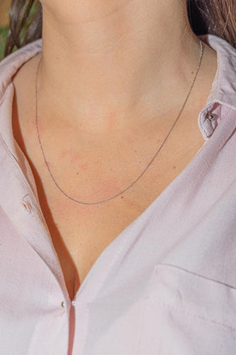 Colier cu lanț din aur alb