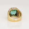Bague 49 Bague vintage des années 80 avec diamants et émeraude naturelle de Colombie de 6,05 ct 58 Facettes G14081