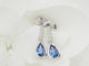 Boucles d'oreilles Pendants d'oreilles en or blanc, saphirs et diamants 58 Facettes 6078