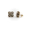 Boucles d'oreilles Boucles d'oreilles quadrilobe en or, diamants et perles taille ancienne mine 58 Facettes