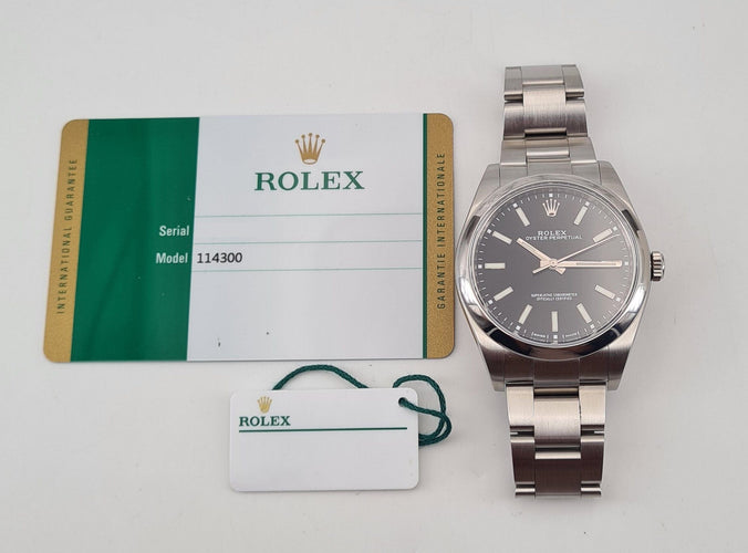 Montre Rolex - Montre Oyster Perpetual 39 Black 58 Facettes 114300-2-1