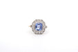 Bague 53 Bague saphir de 2,18cts et diamants en or et platine 58 Facettes 26065-25826