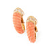 Bague Boucheron - Paire de boucles d'oreille en Corail et diamants baguette 58 Facettes 1