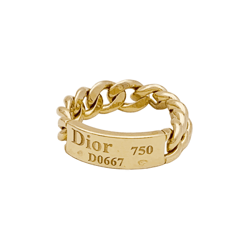 Bague 53 Bague DIOR, "Gourmette" en or jaune. 58 Facettes 34572