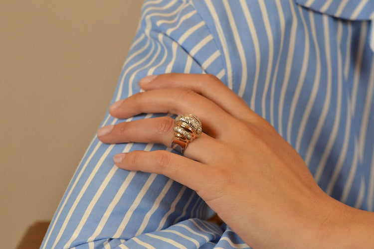 Bague 47 Bague vintage 1940 diamants 58 Facettes 27379