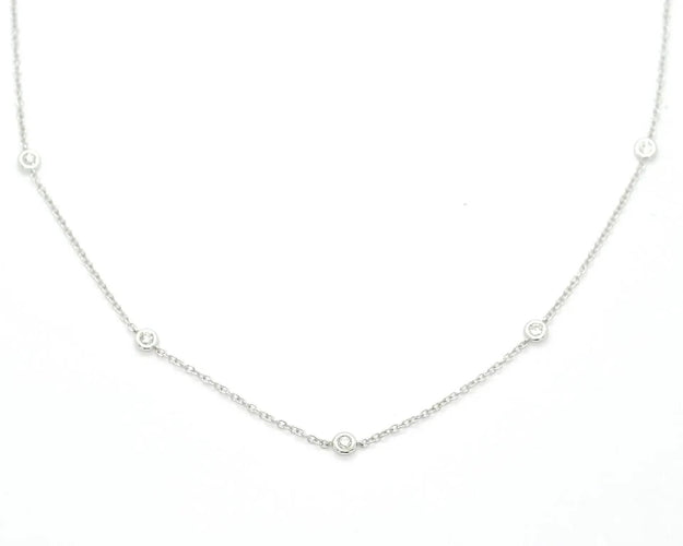 Collier Collier en or blanc serti de diamants de 0,42 ct 58 Facettes 12285