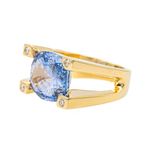 Bague 54 Bague Cocktail Or jaune Saphir 58 Facettes 3464022CN