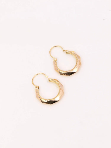 Boucles d'oreilles Créoles vintage or champagne 58 Facettes J446