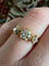 Bague 51 Antique yellow gold old mine diamond ring 58 Facettes