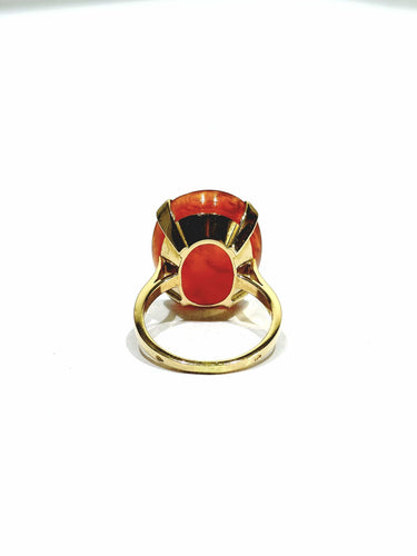 Bague 53.5 Bague intaille or et cornaline 58 Facettes