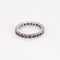 Bague 53 Alliance américaine en or blanc et rubis 58 Facettes CAN1473X2