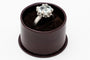 Bague 57 Charlotte Lynggaard - bague en or blanc avec aigue-marine et diamants 58 Facettes 9629