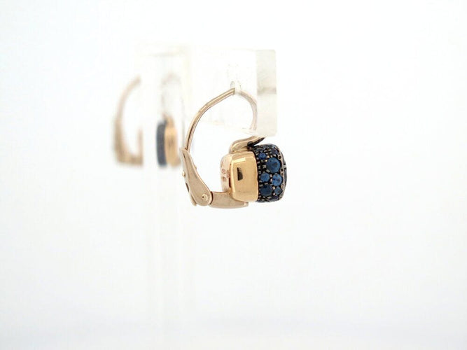 Boucles d'oreilles boucles d'oreilles POMELLATO nudo or rose 18k saphirs bleus 2.2ct s 58 Facettes 266335