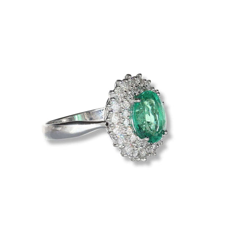 Bague 54 Bague émeraude et diamant 58 Facettes