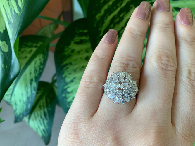 Bague 54 Bague cocktail fantaisie diamant 58 Facettes RNG-145