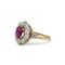 Bague 52 Bague marguerite ancienne Rubis birman non chauffé, or 750 et platine 58 Facettes 1322