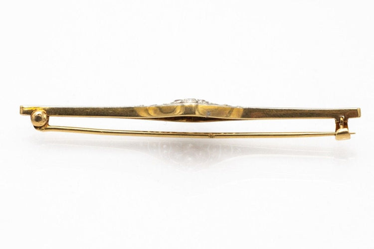 Broche Broche Art Déco en or jaune et platine, diamants, première moitié du XXe siècle 58 Facettes 10916