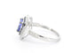 Bague 54 Bague en or blanc avec diamants et tanzanite 58 Facettes 2326