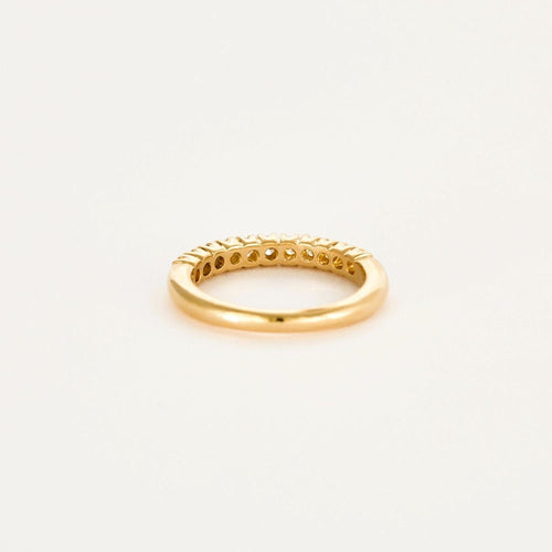 Bague 53 Alliance demi-tour diamants or jaune 58 Facettes