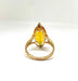 Bague 55 Bague cocktail or jaune citrine 58 Facettes