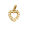 Pendentif Pendentif coeur en or jaune et perles blanches 58 Facettes PAL30164