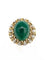 Bague 53 GÜBELIN. Bague vintage or. émeraude 10ct et diamants 58 Facettes