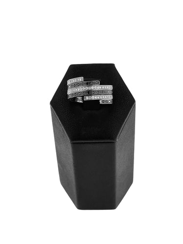 Bague 51 DINH VAN - Deux bagues "spirales" or blanc diamants 58 Facettes