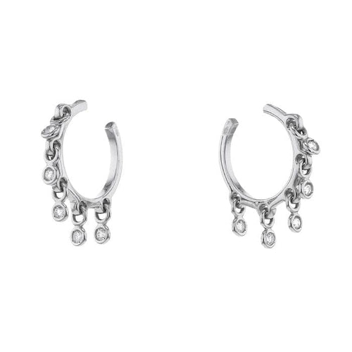 Boucles d'oreilles DIOR - Boucles d'oreilles or blanc Coquines 58 Facettes