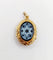 Pendentif Pendentif porte photo souvenir antique or jaune 18k plaques noires, croix et étoiles (circa 1900) 58 Facettes A06198