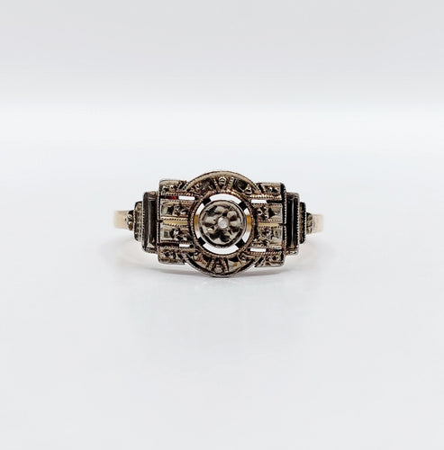 Bague 55 Bague art déco or jaune et diamant 58 Facettes A05705