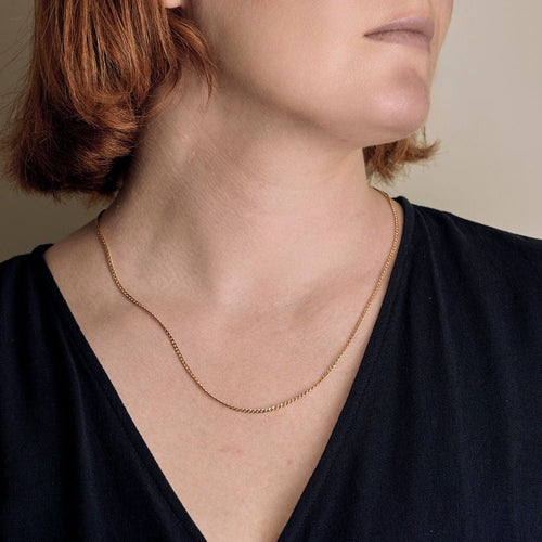 Collier Chaîne en or jaune à maille forçat 58 Facettes CHA5345