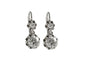 Boucles d'oreilles Boucles d'oreilles anciennes françaises en or blanc avec diamants de 0,89 ct. 58 Facettes 11264