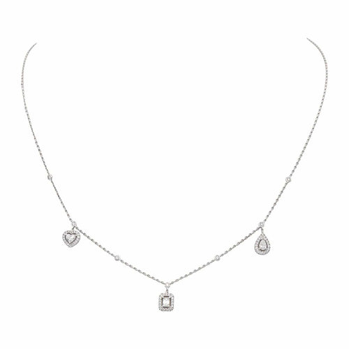 Collier Messika Collier Trio My twin Or blanc Diamant 58 Facettes 4914822RV