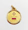 Pendentif AUGIS - Pendentif médaille d'amour 23mm or jaune et rubis  "+ QU'HIER - QUE DEMAIN" 58 Facettes A06132