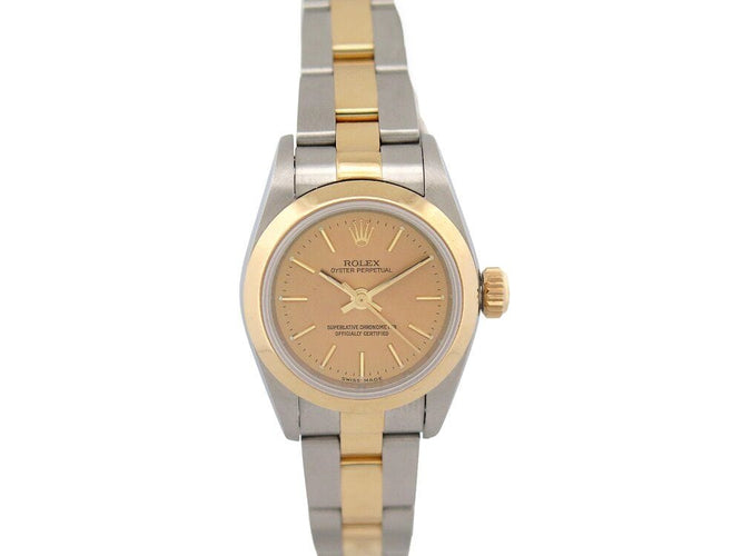 Montre vintage montre ROLEX 76183 oyster perpetual lady or & acier garantie auto 58 Facettes 265437