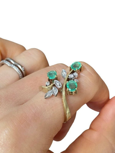 Bague 53 Bague végétale or jaune et blanc 58 Facettes