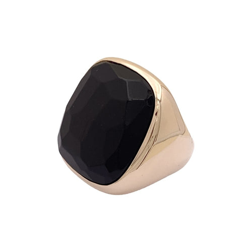 Bague 52 Bague Pomellato "Victoria", or rose, jais. 58 Facettes 35080