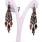 Boucles d'oreilles Boucles d'oreilles catalanes anciennes en or jaune et argent avec grenats naturels 58 Facettes