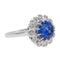 Bague 55 Bague Marguerite Or blanc Saphir, Diamant 58 Facettes 2663490CN